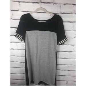 Maison Scotch Womens Size 1 Gray/Black Short Sleeve Dress